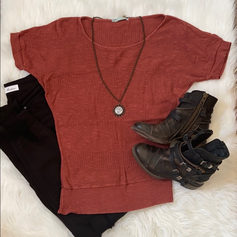 Maurices Medium Dolman Top Rust Color